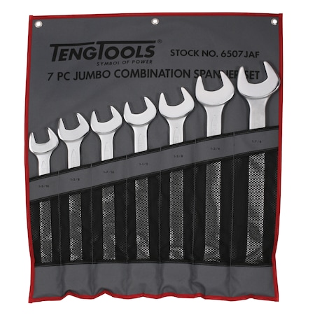 Teng Tools 6507JAF - 7 Piece SAE Combination Wrench Set 1-5/16 to 1-7 6507JAF
